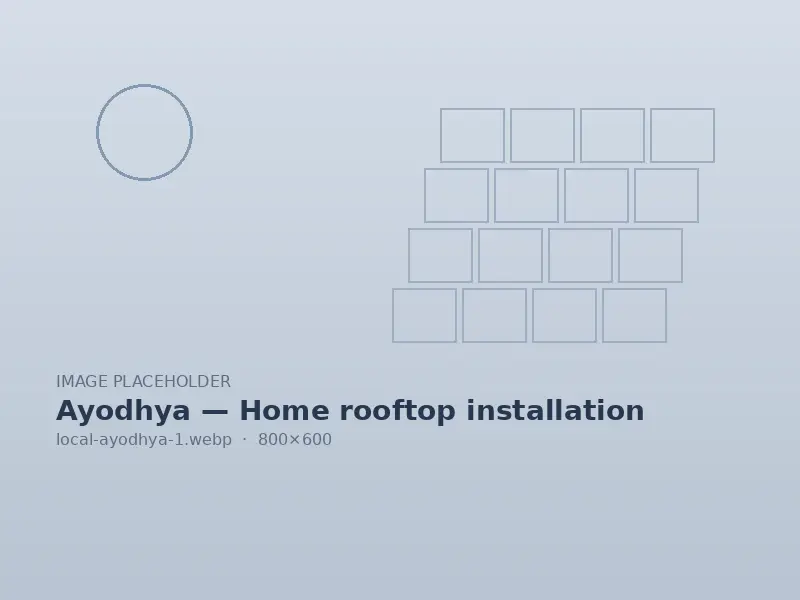 Home rooftop installation in Ayodhya