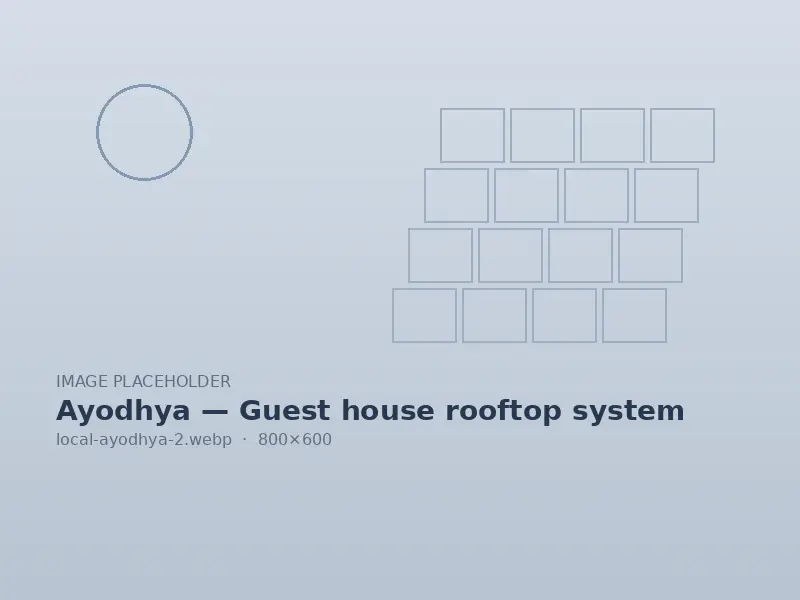 Guest house rooftop system in Ayodhya