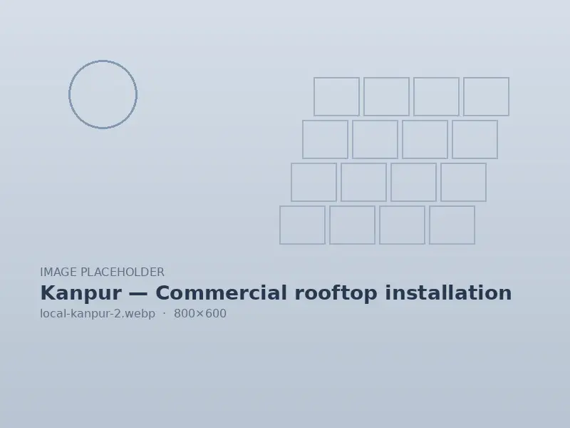Commercial rooftop installation in Kanpur